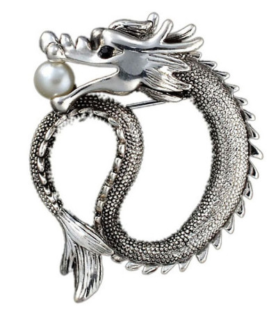 Swarovski Elements Crystal Dragon Brooch Pin for Women