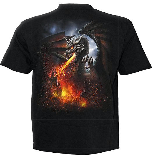Men's Dragon Lava T-Shirt Black - Everything Shop