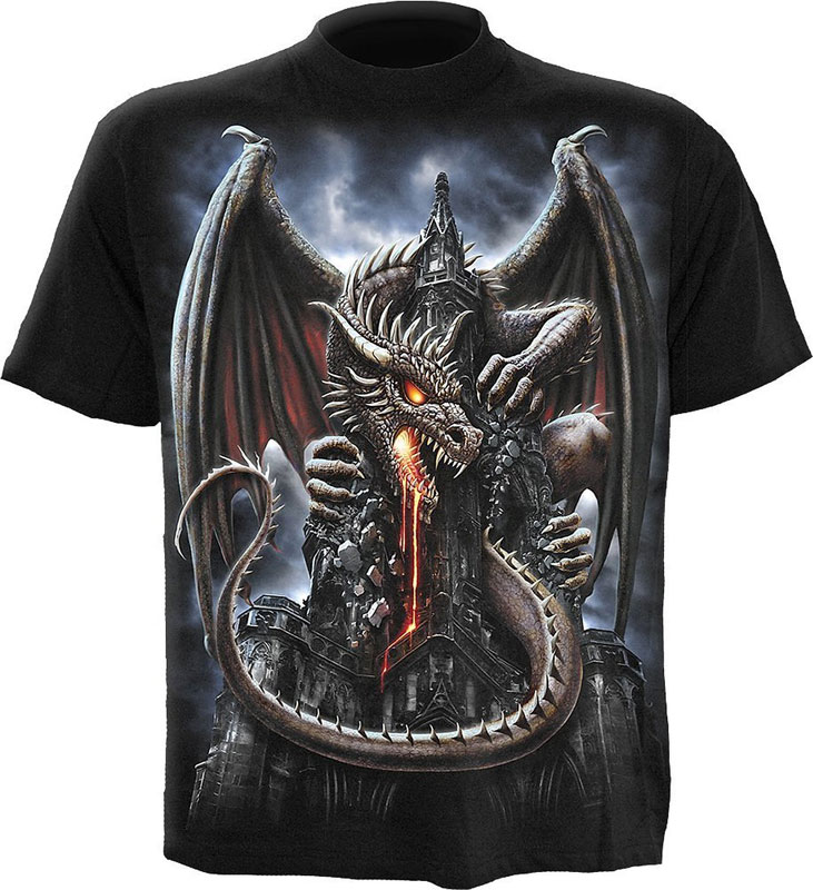 Men’s Dragon Lava T-Shirt in Black