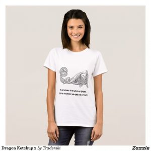 Women's white dragon t-shirt