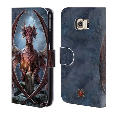 Anne Stokes Dragon Friendship Leather Phone Cases For Samsung Galaxy S6