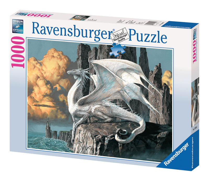 Ravensburger White Dragon Jigsaw Puzzle - 1000 Piece Dragon Puzzle