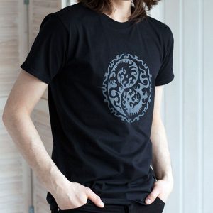 Yin Yang Dragon T-Shirt Black - Unisex Dragon Printed Tee Shirt