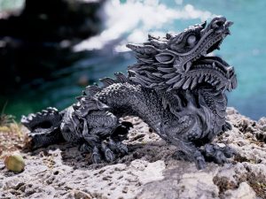 Benevolent Asian Dragon Statue by Design Toscano