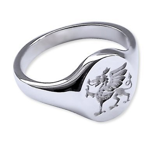 USA 5-8 K Q UK Sizes Sieraden Ringen Zegelringen Sterling Silver Welsh Dragon Oval Signet Ring 