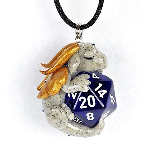 Custom d20 Dragon Pendant Necklace - Dungeons and Dragons Pendant
