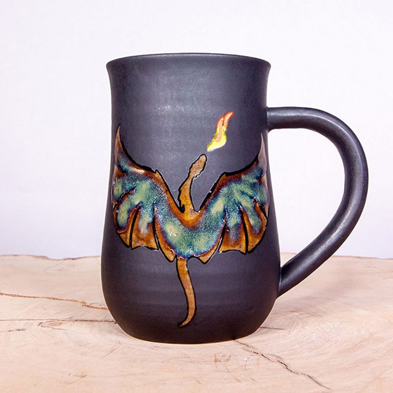 Dragon Handmade Coffee Pottery Mug Handmade Pottery Dragon Mug