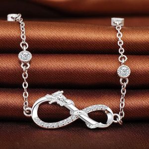 Infinity Lucky Dragon Bracelet in 925 Sterling Silver