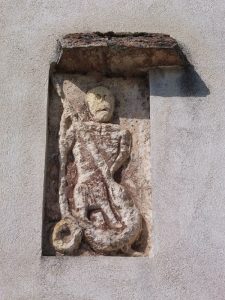 Relief of the pilgrim giving death to the cuélebre