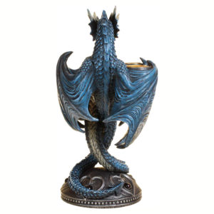 Anne Stokes Nemesis Now Dragon Heart Candle Holder in Blue