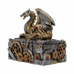 steampunk dragon trinket box back side view