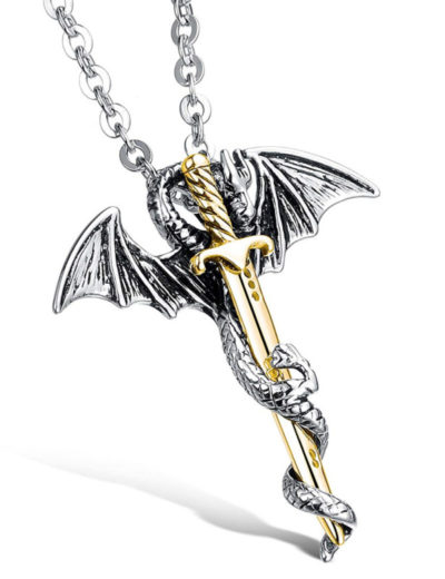 Dragon with Sword necklace