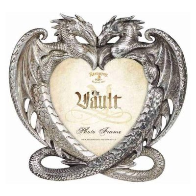 Heart-Shaped Pair of Dragons Photo Frame