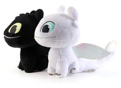 How to Train Your Dragon - Light Fury and Night Fury Toothless Plush Toy Set