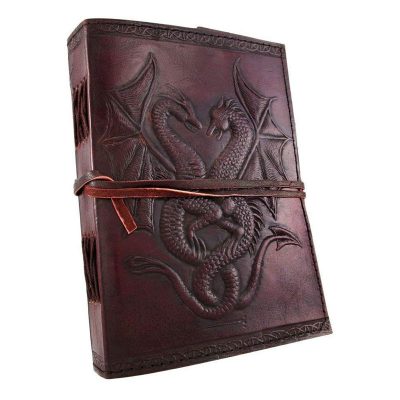 Double Dragon Leather Journal Sketchbook