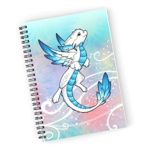Angel Dragon Spiral Notebook by Rebecca Golins