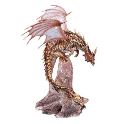 Pterosaur Dragon Figurine with Metal Wings