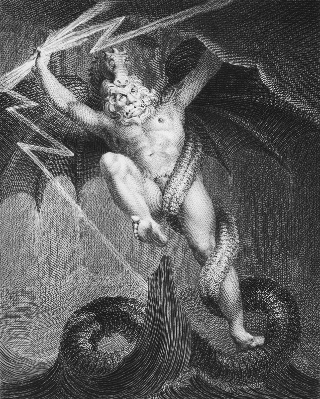 Zeus battling Typhon