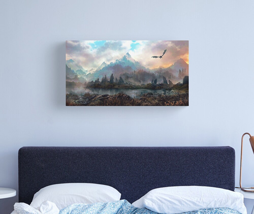 Dragon Mountain Canvas Print by autrouvetout