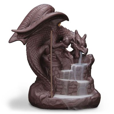 Dragon on Waterfall Incense Burner