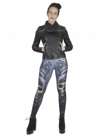 Anne Stokes Eastern Dragon Skull Leggings