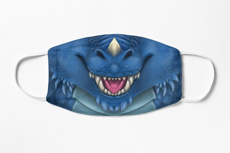 Blue Dragon Face Mask
