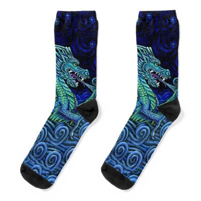 Chinese Azure Dragon Socks