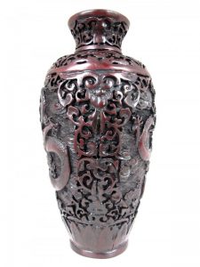 Chinese Dragon Cinnabar Vase
