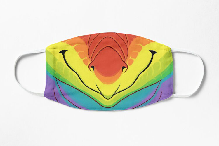 Emotive Rainbow Happy Dragon Mask