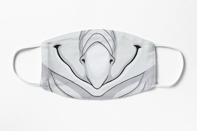 Emotive Happy Silver Dragon Mask