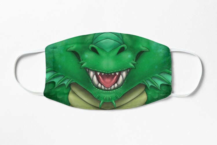 Green Dragon Face Mask