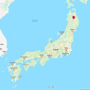 Map of Japan showing Hachimantai