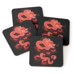 Set of 4 Oriental Dragon Coasters