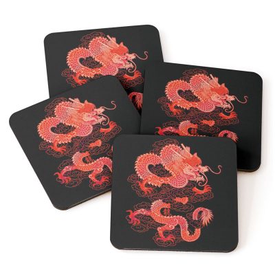 Set of 4 Oriental Dragon Coasters