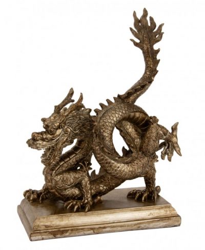 Fierce Chinese Dragon Statue