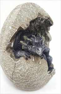 Blue Dragon Hatchling in Egg Figurine