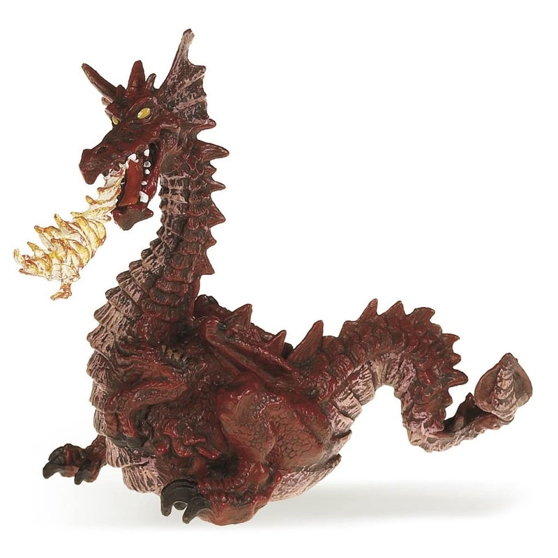 Papo Red Dragon with Flame Figure