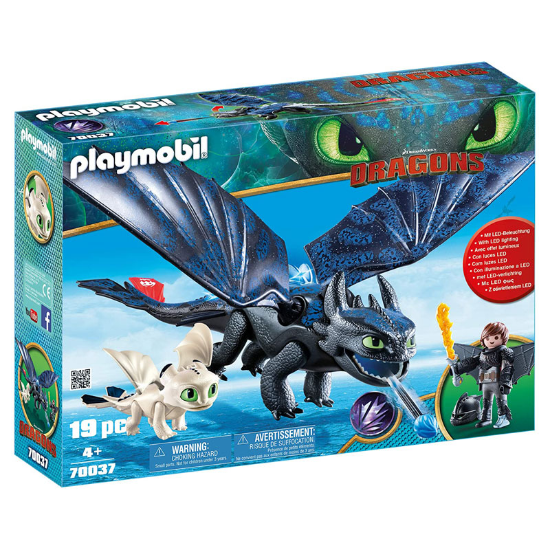 Playmobil 70037 DreamWorks Dragons, Hiccup and Toothless with Baby Dragon