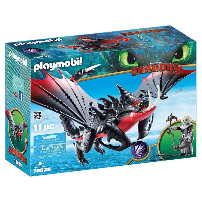 Playmobil 70039 DreamWorks Dragons, Deathgripper with Grimmel