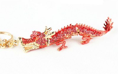 Red Chinese Dragon Charm