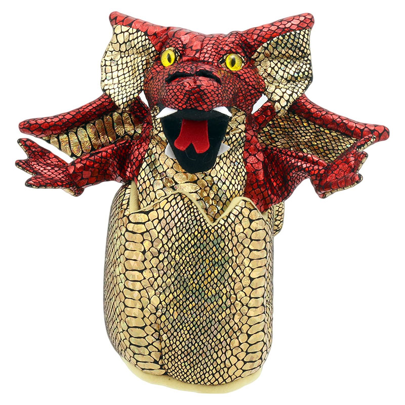 Baby Red Dragon in Egg Puppet