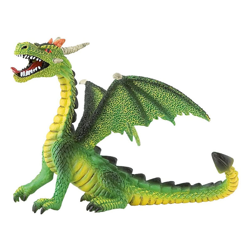 Sitting Green Dragon Figurine