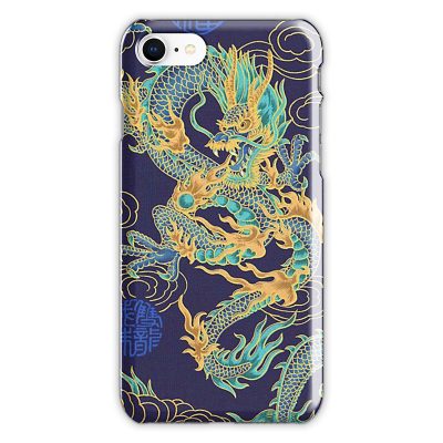 Turquoise & Gold Oriental Dragon iPhone Case