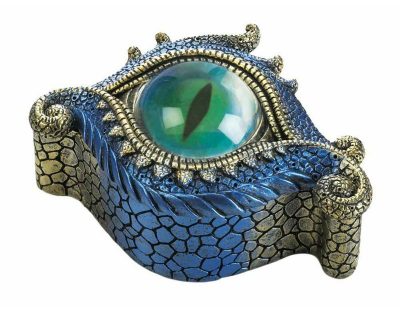 8 1/4 Inch Mythical Guardian Dragon Gothic Book Keepsake Jewelry Box 