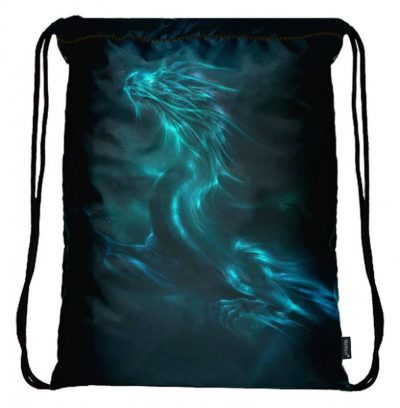 Meffort Lightweight Drawstring Blue Dragon Bag