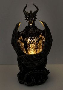 Guardian Of The Light Armored Dragon Night Light Statue