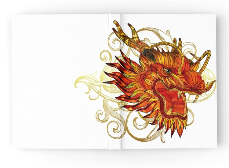 Chinese Dragon Hardcover Journal
