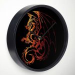 Red & Orange Dragon Clock