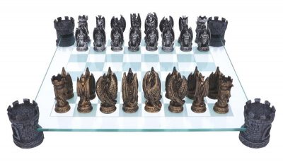 Kingdom of the Dragon Chess Set by Nemesis Now