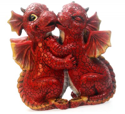 Drake and Daisy Dragons Garden Statue Ornament